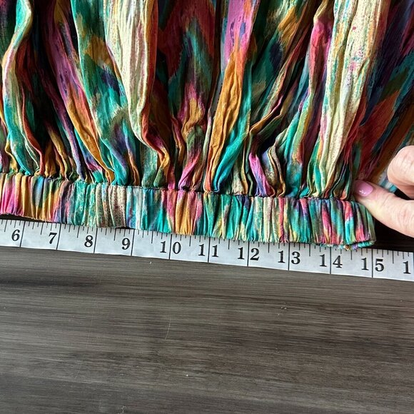 Le Mieux Studio Womens Vintage Bohemian Chevron Cotton Midi Skirt Boho One Size - Picture 7 of 8